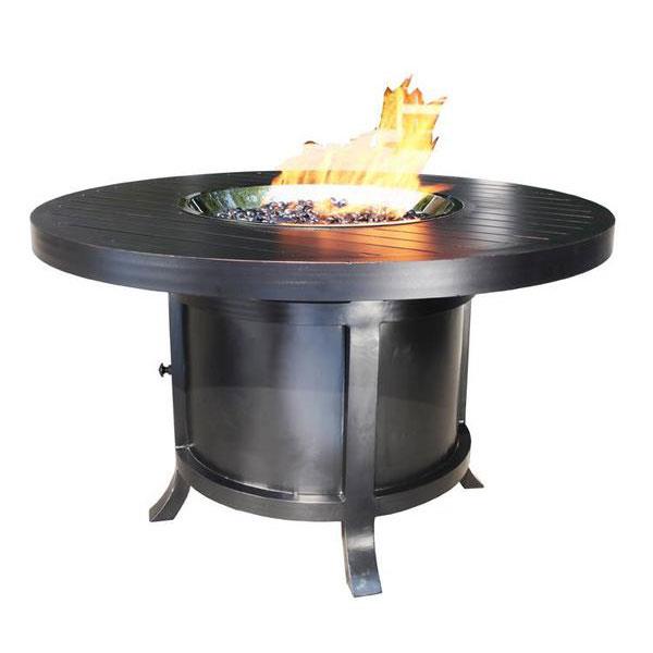 Monaco 50"D x 30"H Outdoor Round Dining Firepit