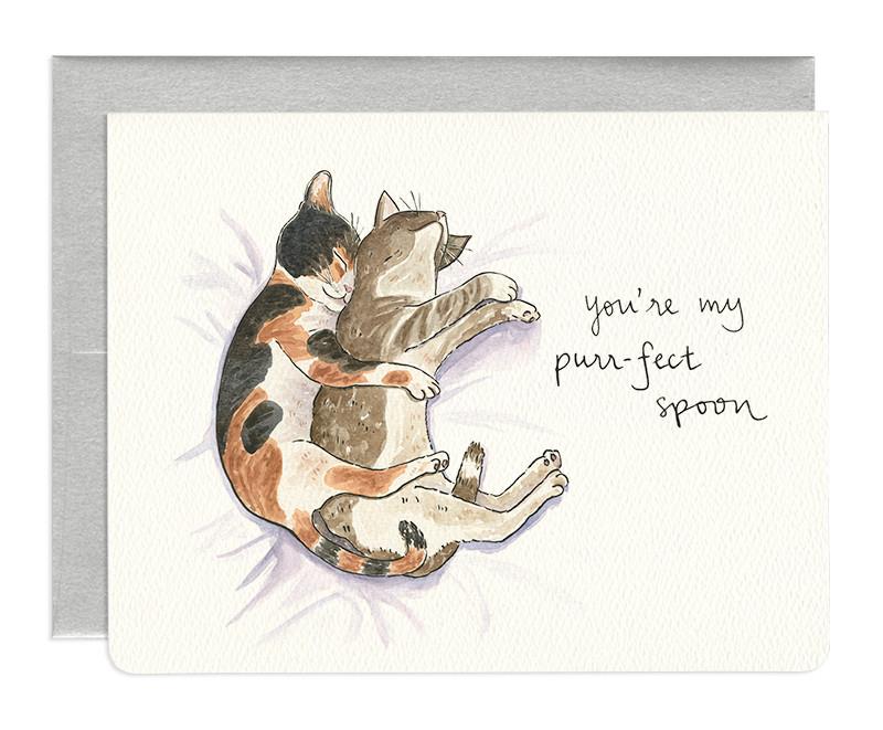 Purr-Fect Spoon Greeting Card