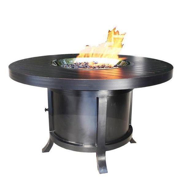 Monaco 50"D x 24"H Outdoor Round Chat Firepit