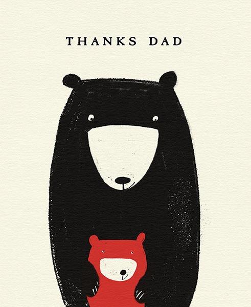 Thanks Dad Bear Father's Day Card