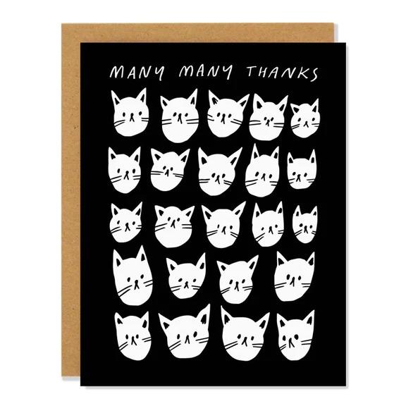 Many Many Thanks Cat Card