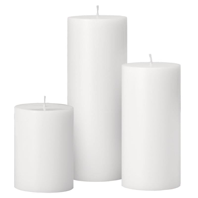 Prime Palm Wax White Pillar Candle