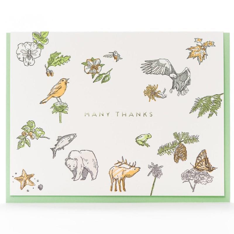 Flora & Fauna Thank You Card