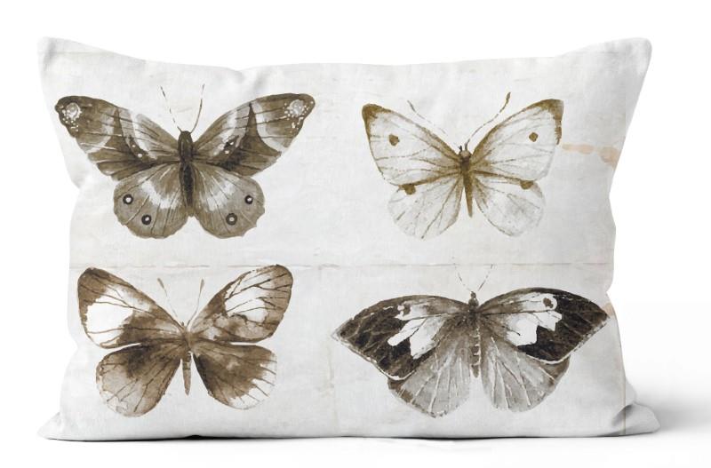 Botanical Butterflies Rectangular Toss Cushion, 16x24