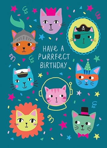Purrfect Birthday Card