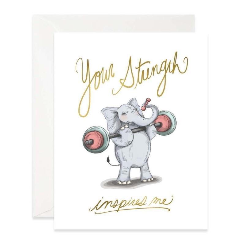 Elephant Strength Greeting Card
