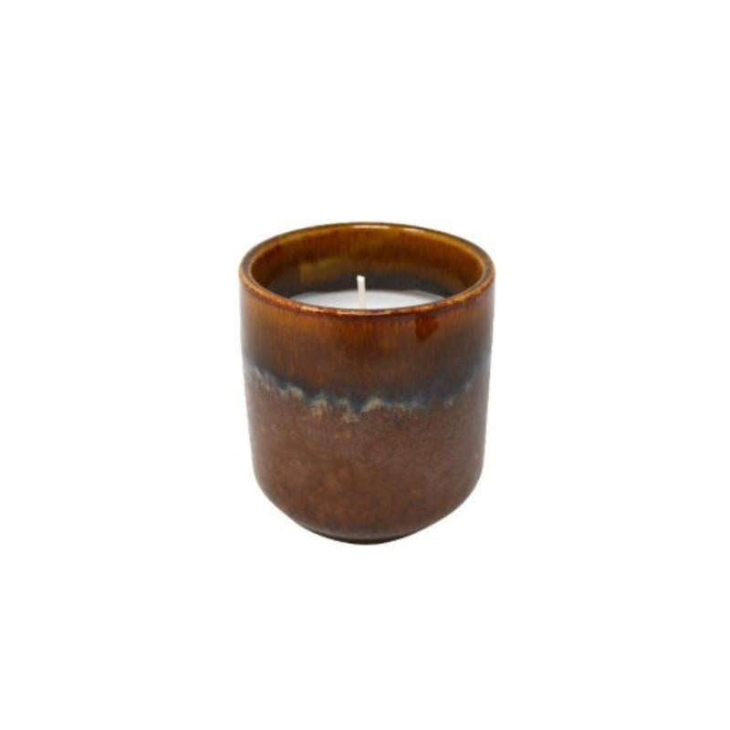 Brown Unscented Candle/Vase