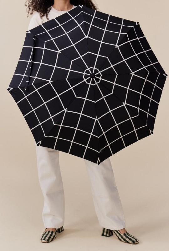 Duckhead Black Grid Eco-Friendly Umbrella