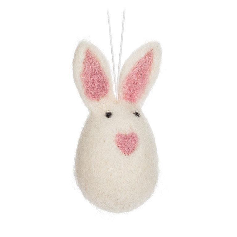 Egg-Shaped Bunny Ornament