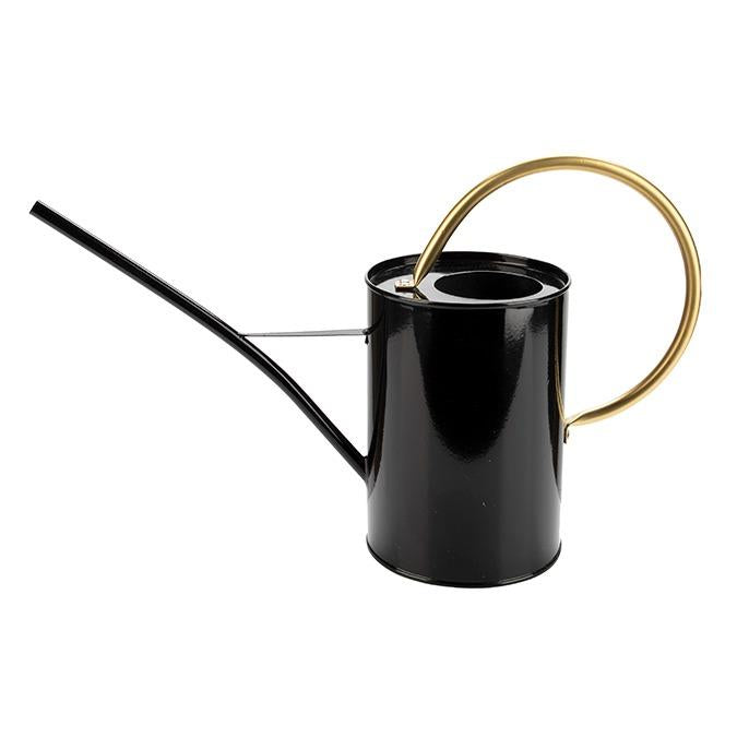 1.2L Black and Gold Metal Watering Can