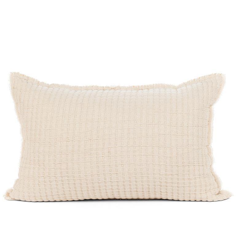 Kantha Overstitch Pillow, 16" x 24"