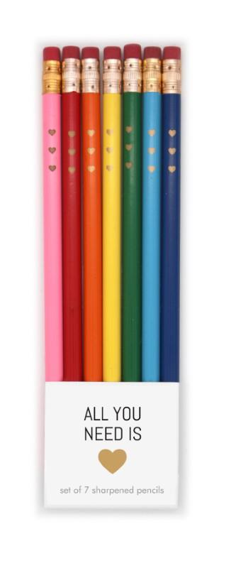 All You Need Is Love - Pencil Set of 7
