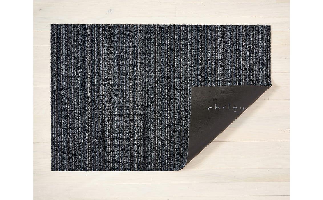 Chilewich Indoor/Outdoor Skinny Stripe Shag Mat, Blue