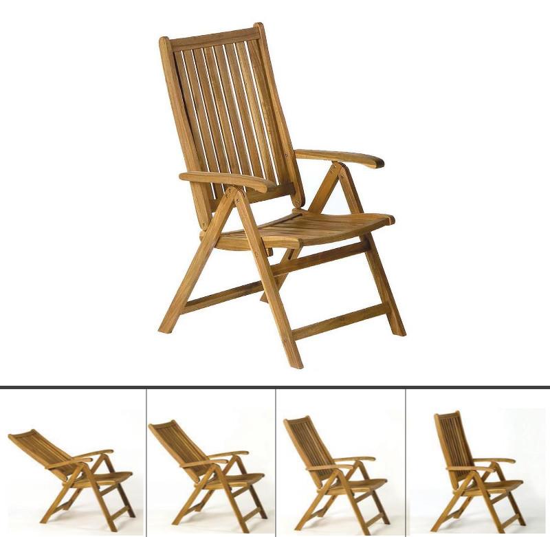 Acacia Outdoor 5-Position Captain's Chair