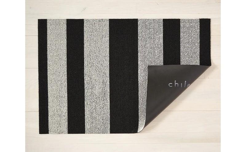 Chilewich Shag Mat Bold Stripe Black/White