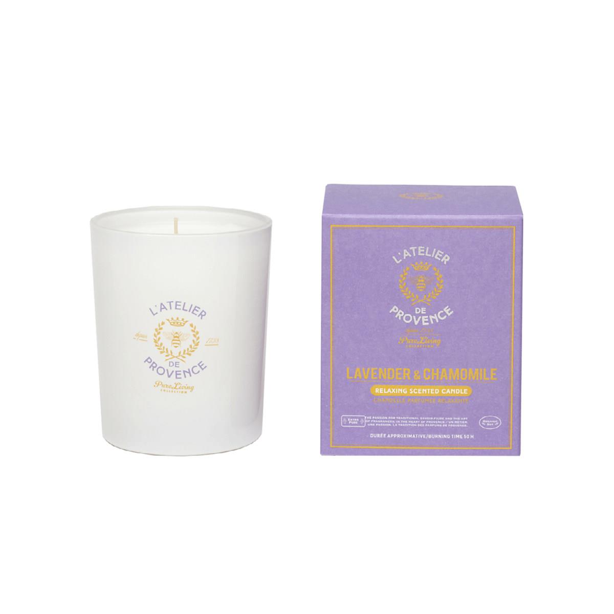 L'Atelier de Provence Lavender and Chamomile Relaxing Candle, 50 Hours