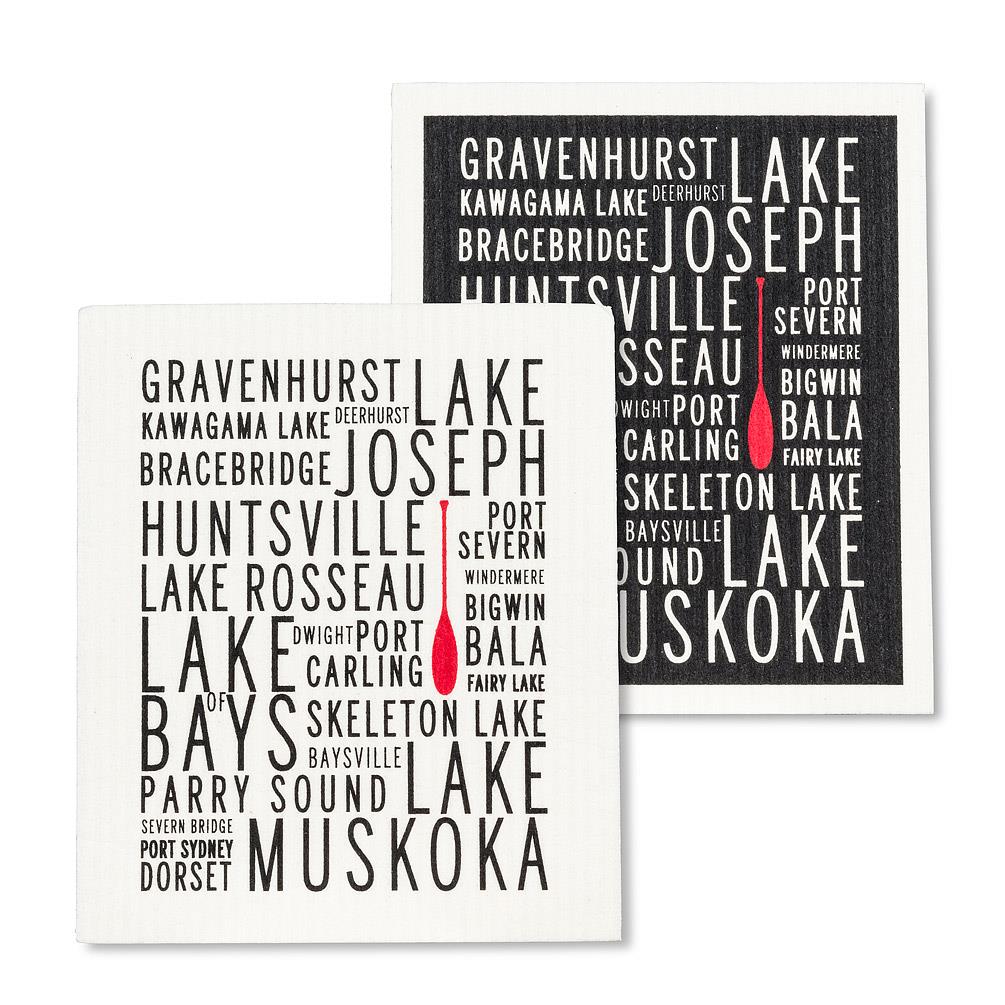 Muskoka Lakes Swedish Dishcloth, Set of 2