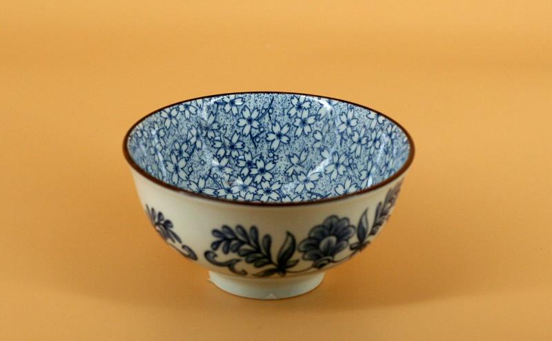 Blue Flora 4.75" Bowl