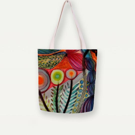 Abstract Floral Tote Bag