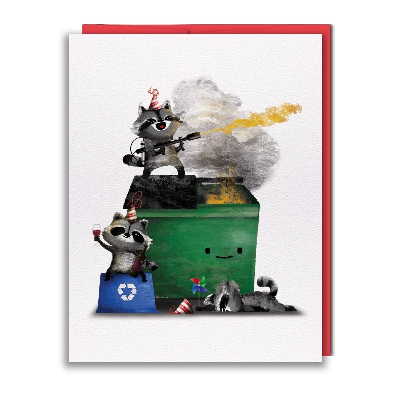 Studio Vcky Dumpster Fire Greeting Card