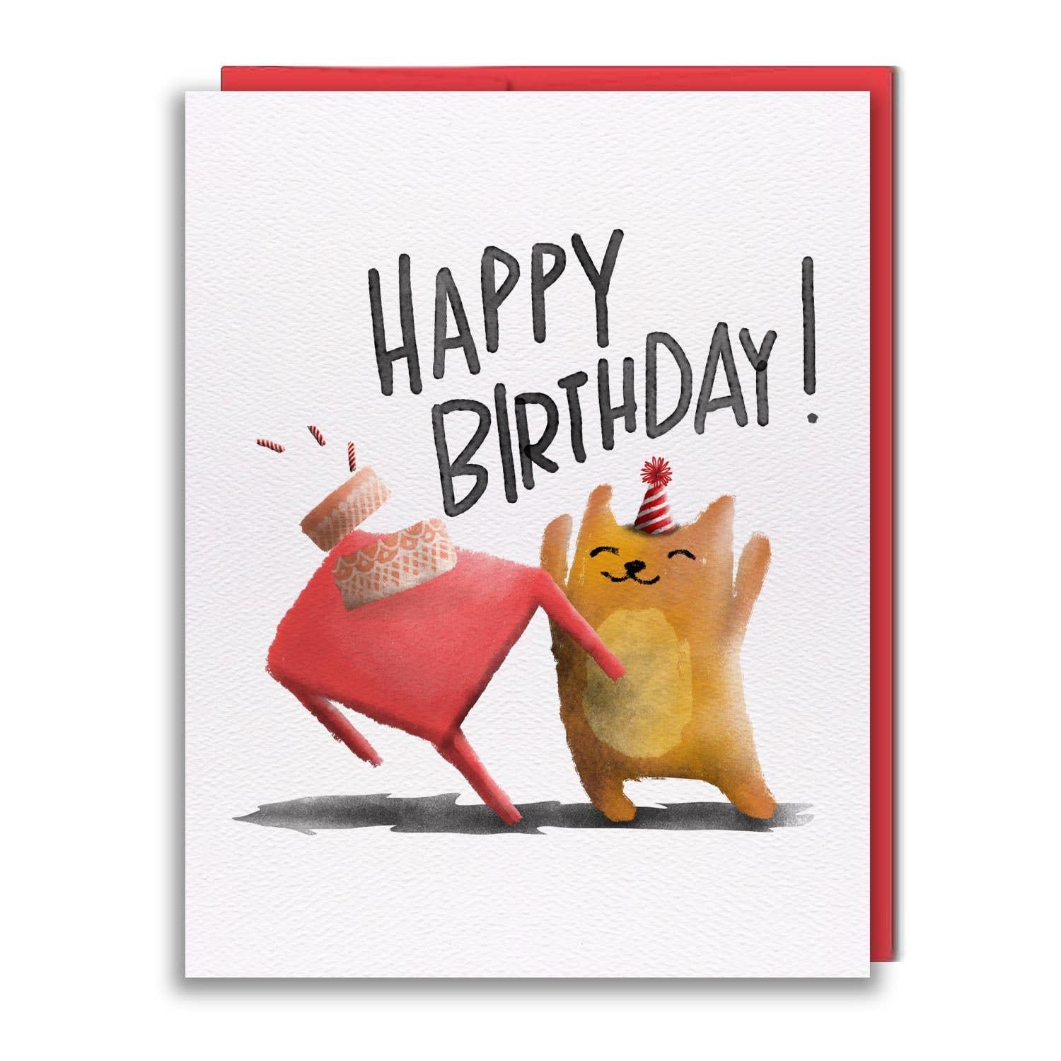 Flip Table Cat Birthday Card