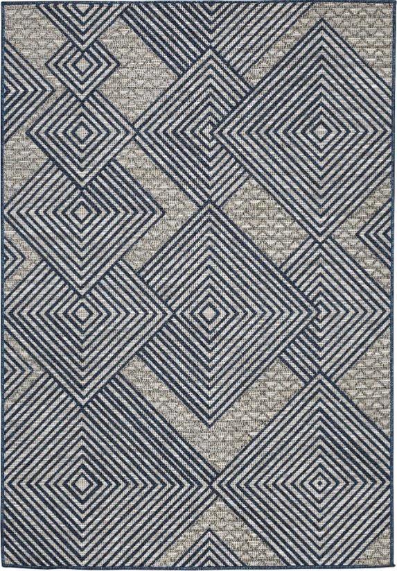Indoor/Outdoor Denman Tranverse Waves Carpet