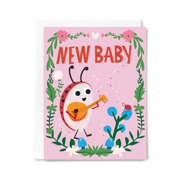 Ladybug New Baby Card