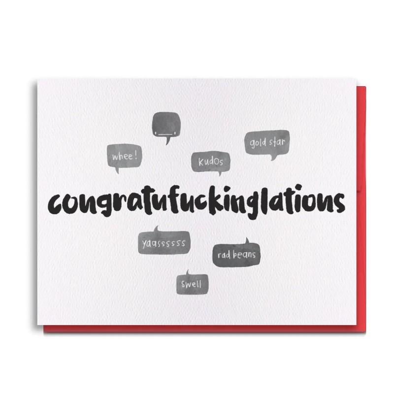 Congratufuck Greeting Card