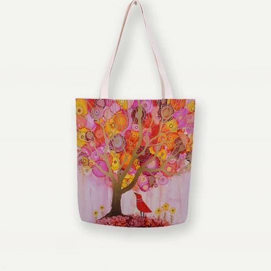 Sylvie Demers Pink/Peach Tree Tote Bag