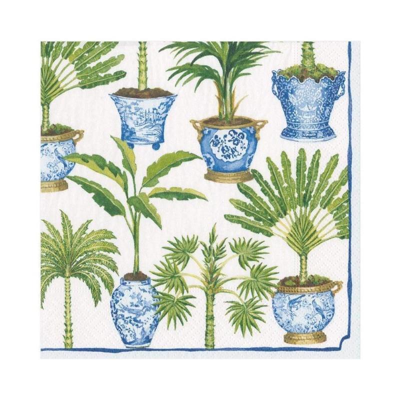 Potted White Palms Paper Napkins, Pack/20