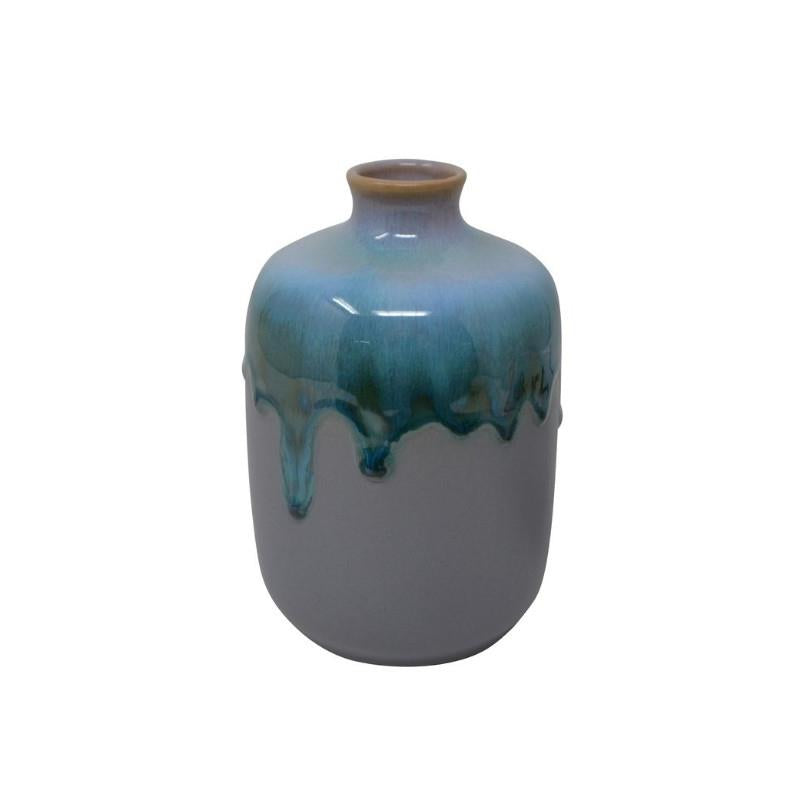 Blue Glazed Ceramic Vase