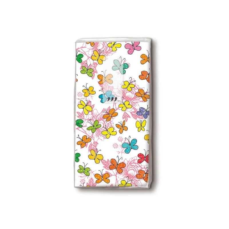Colourful Butterflies Pocket Tissues, Pack/10