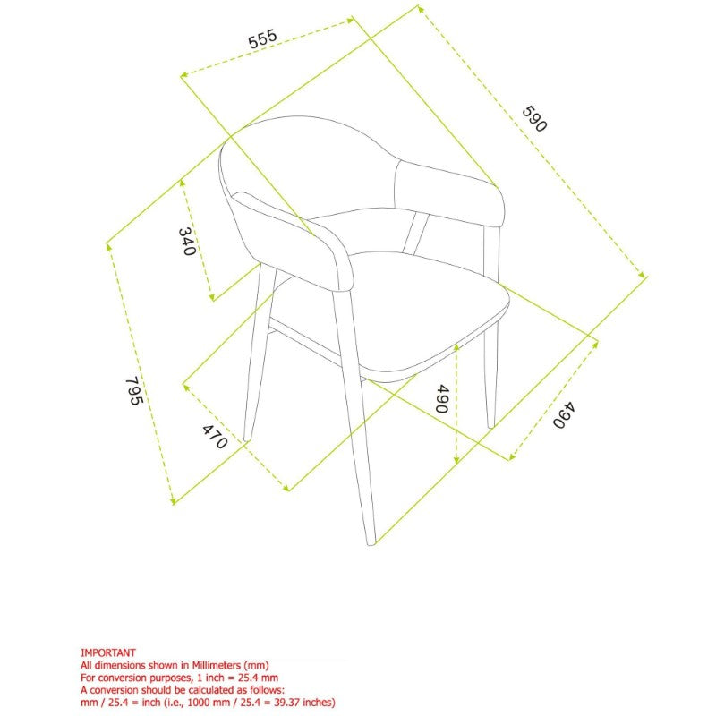 Archer Dining Chair Beige Fabric and Black