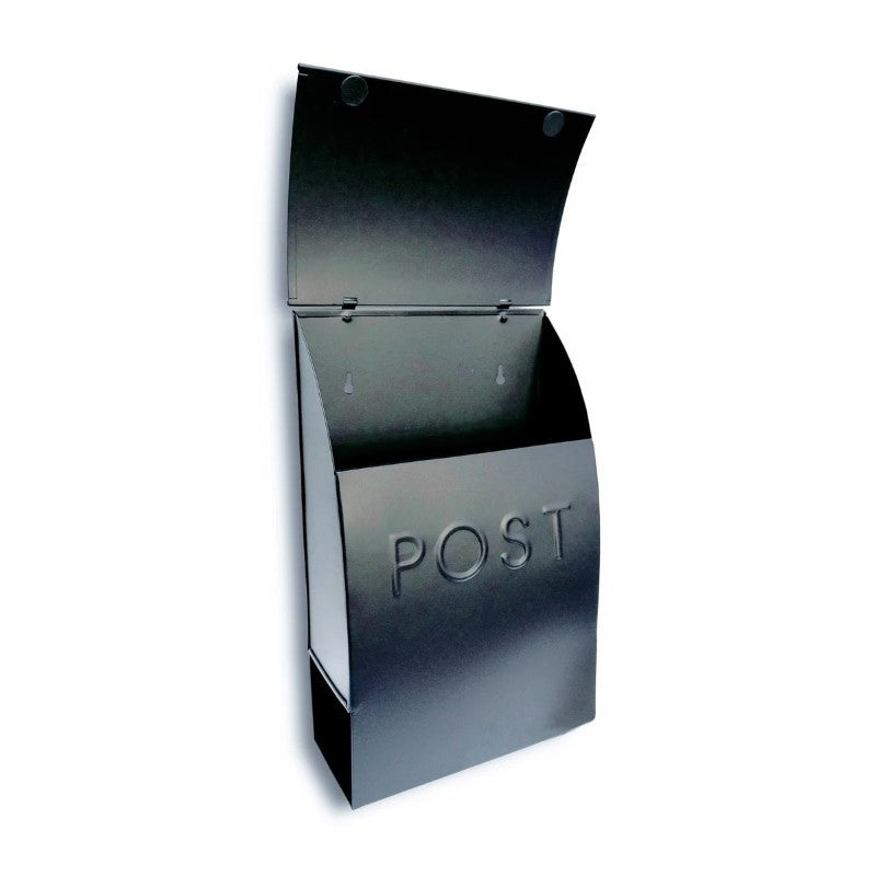 Black Milano Pointed &#39;POST&#39; Mailbox