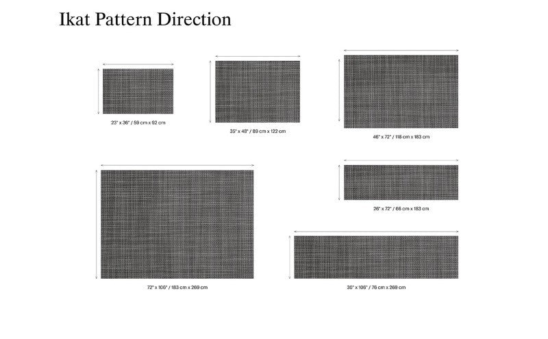 Chilewich Ikat Woven Floor Mat, Deep Grey