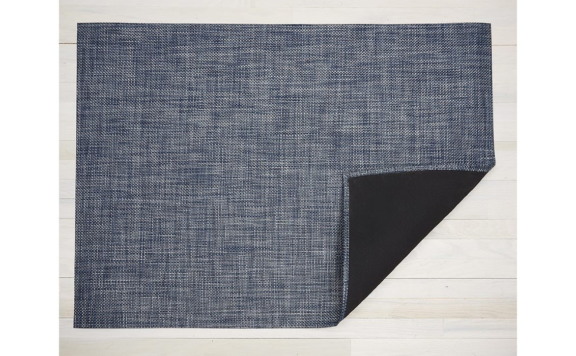 Chilewich Basketweave Woven Floor Mat, Denim