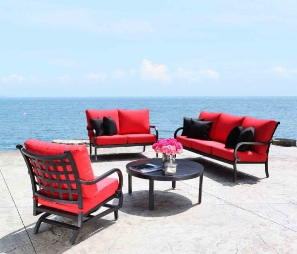 Monaco 39&quot; Outdoor Round Coffee Table