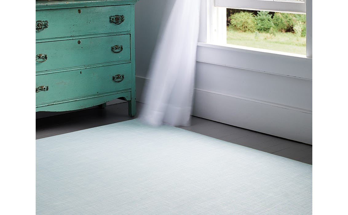 Chilewich Mini Basketweave Woven Floor Mat, Sky