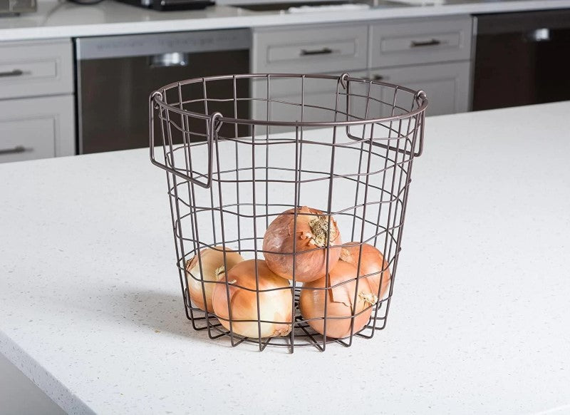 Round Hanging Wire Basket, Medium