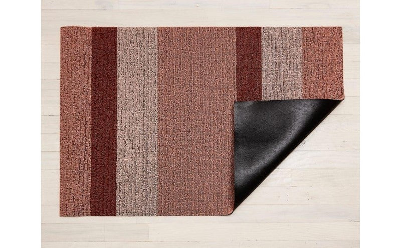 Chilewich Indoor/Outdoor Bold Stripe Shag Mat, Peach