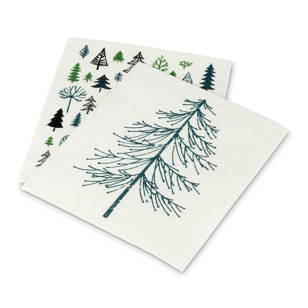 Trees Swedish Dishcloth, Set of 2