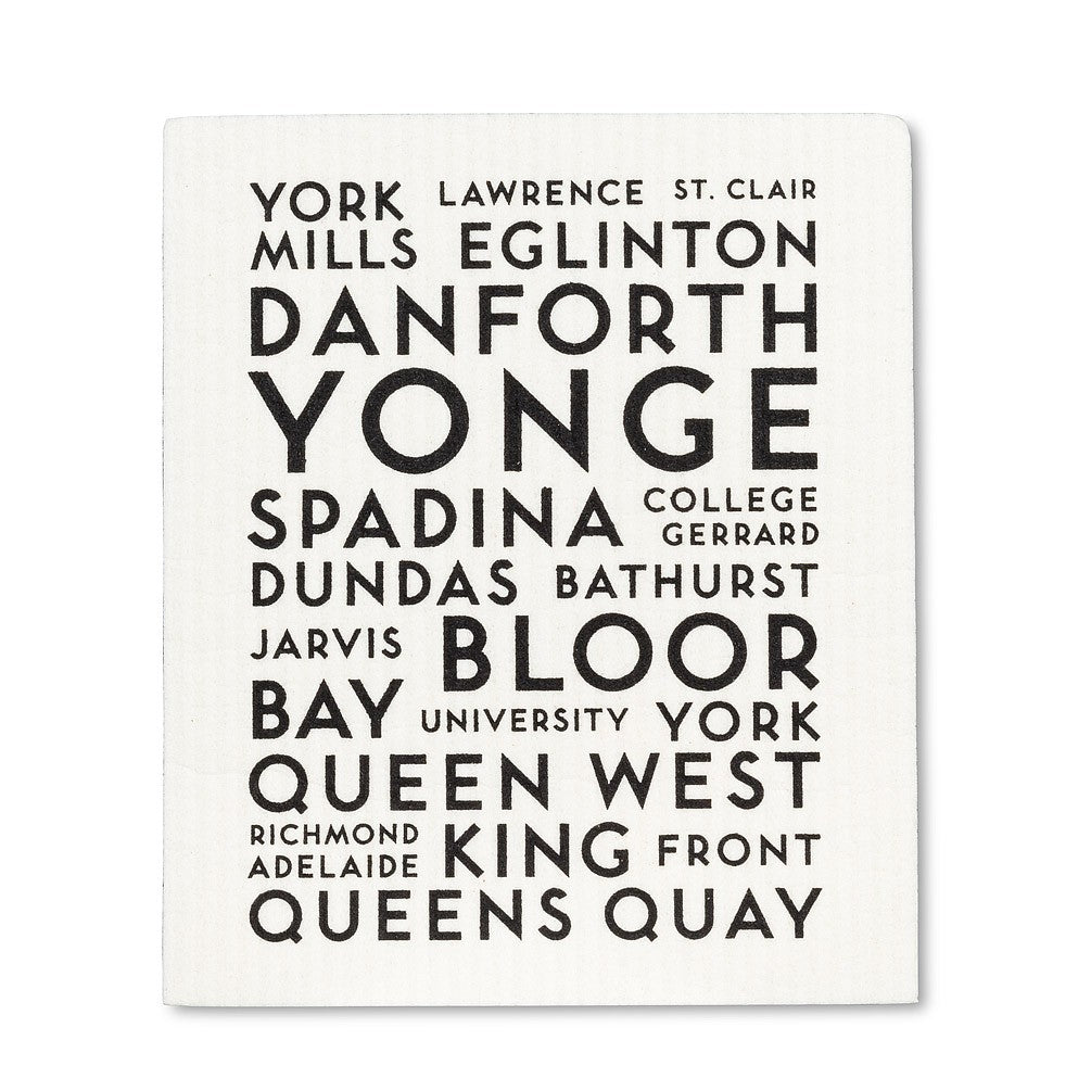 YYZ Swedish Dishcloth, Set of 2