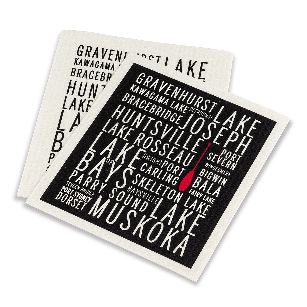 Muskoka Lakes Swedish Dishcloth, Set of 2