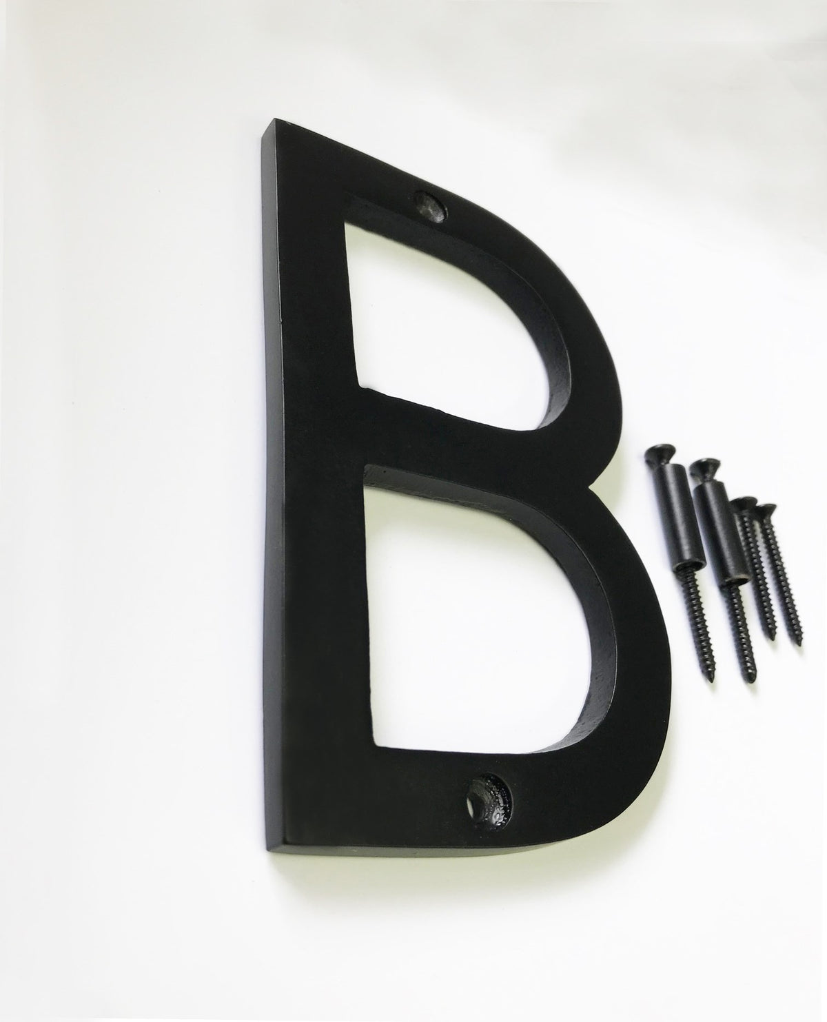 House Letter 'B' - Black Aluminum