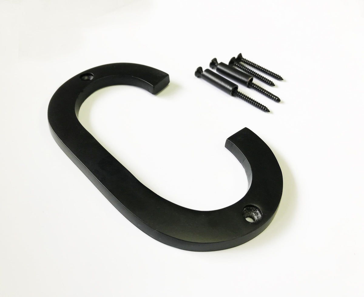 House Letter &#39;C&#39; - Black Aluminum