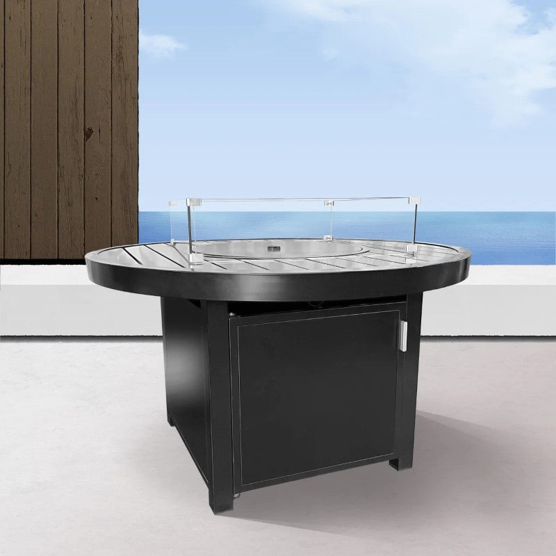 Art Garden Aluminum Round Firepit Coffee Table