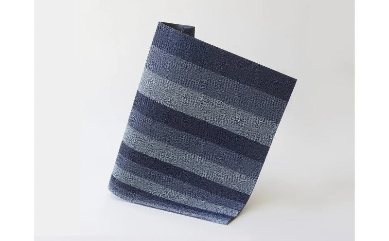 Chilewich Bounce Stripe Shag Mat, Storm
