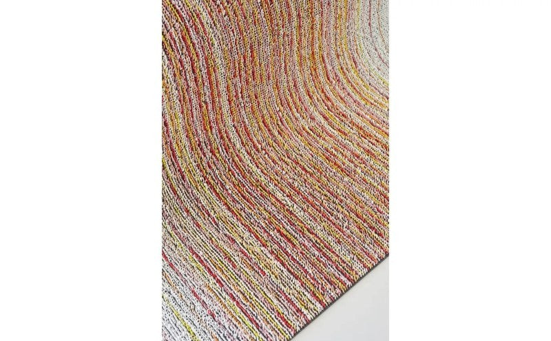 Chilewich Indoor/Outdoor Fade Stripe Shag Mat, Sunrise
