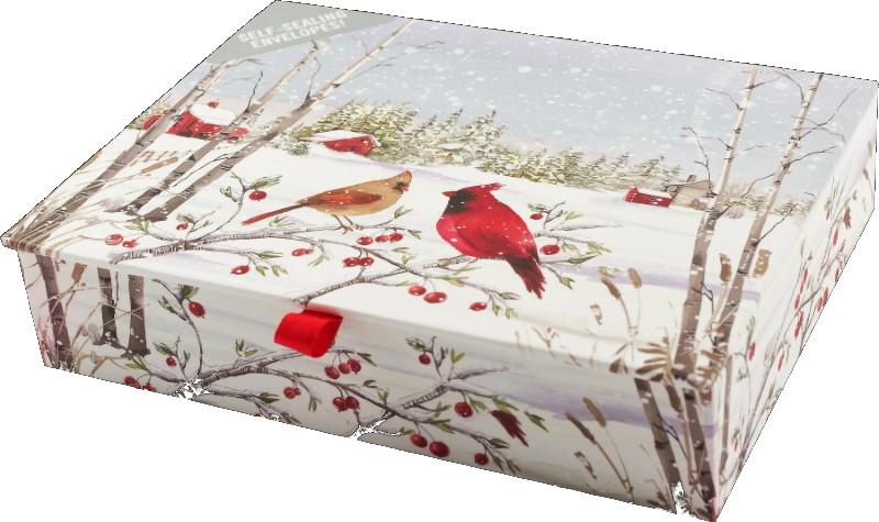 Cardinal In Winter Greeting Cards, Box of 20