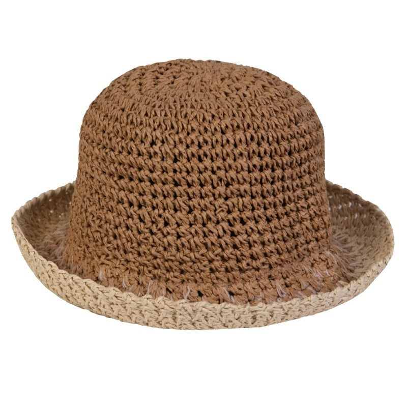Dual Tone Crochet Bucket Hat